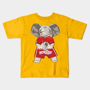 Muay Thai Elephant Kids T-Shirt